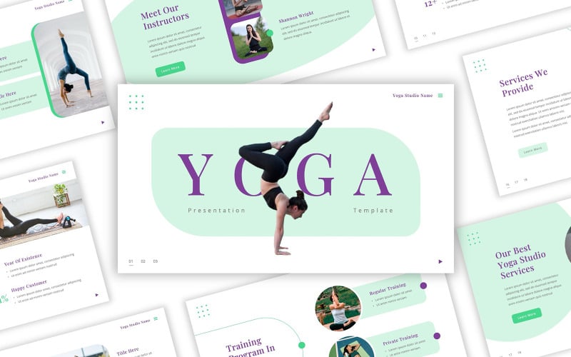 yoga studio powerpoint template original