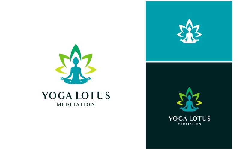 yoga zen meditation lotus logo original