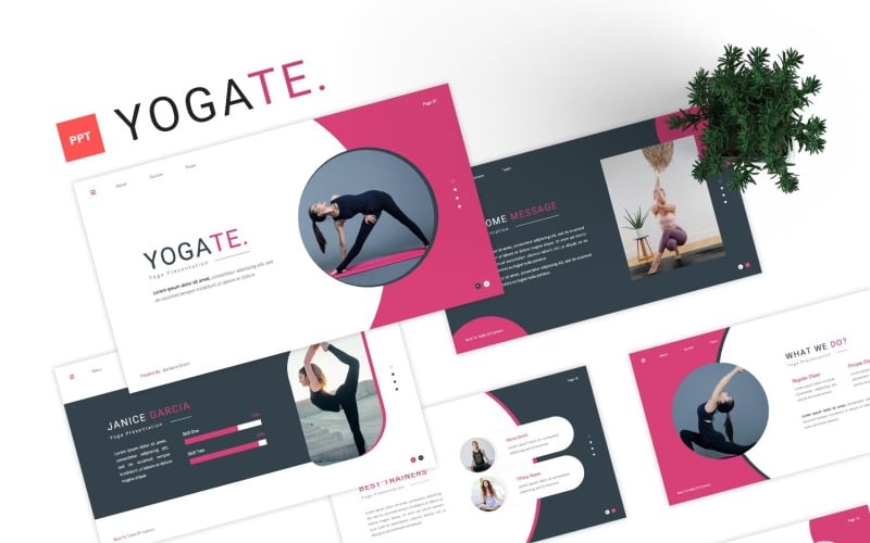 yogate yoga powerpoint template original