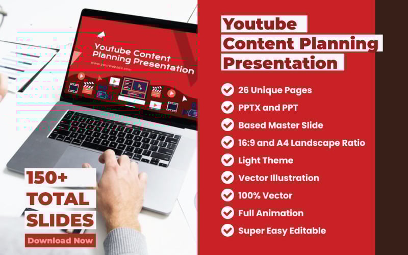 youtube content planning presentation powerpoint template original