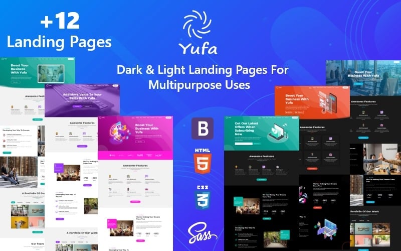 yufa multipurpose html bootstrap responsive landing page template original
