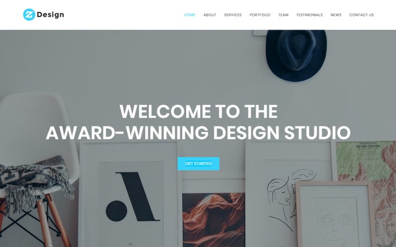 z design design studio html landing page template original