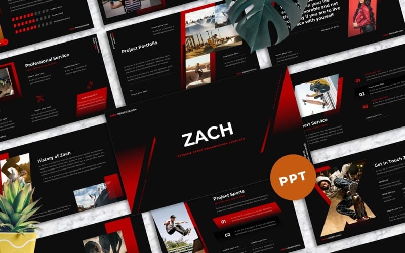 zach extreme sport powerpoint template original