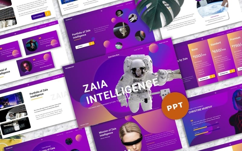zaia technology powerpoint template original