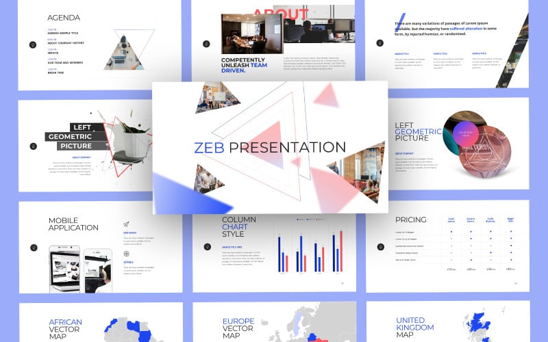 zeb creative business powerpoint template original