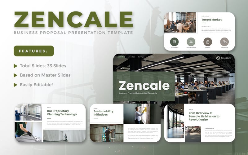zencale business proposal powerpoint template original