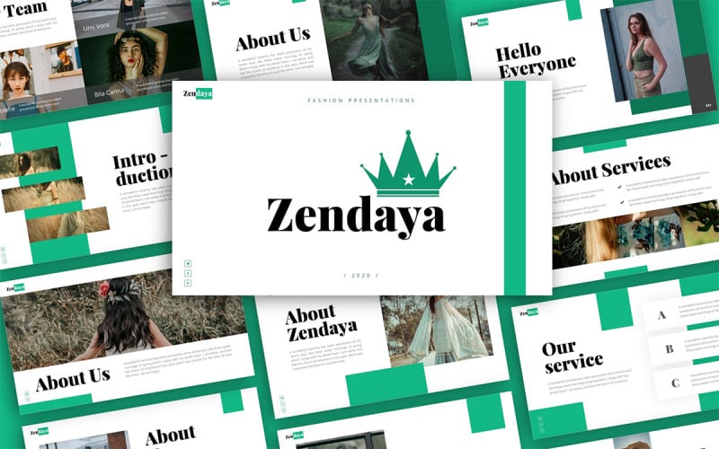 zendaya fashion presentation powerpoint template original