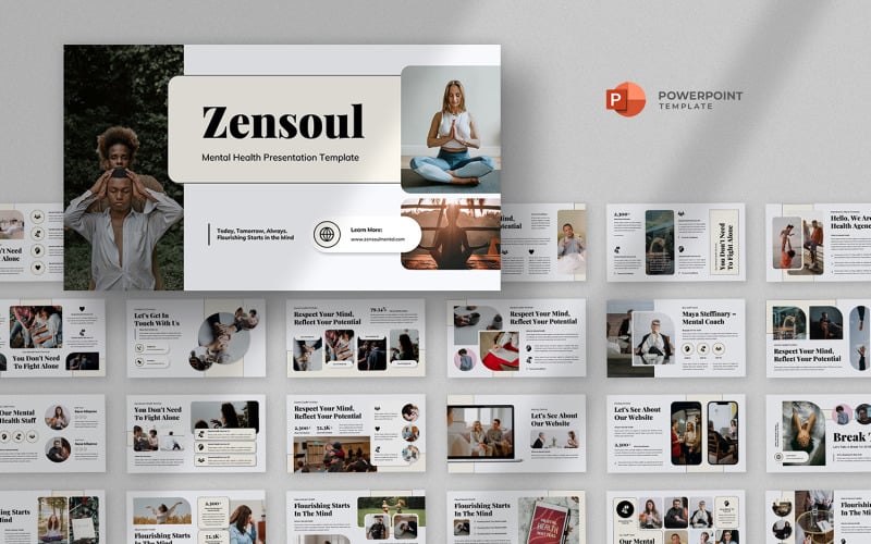 zensoul mental health powerpoint template original