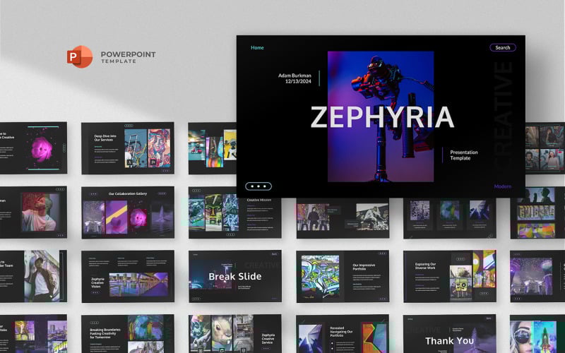 zephyria creative business powerpoint template original