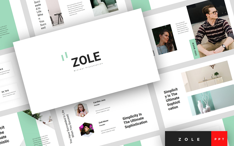 zole minimal presentation powerpoint template original