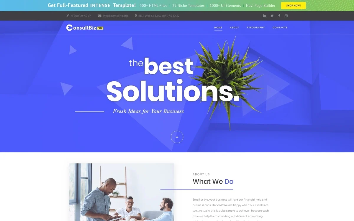 free responsive corporate template website template original